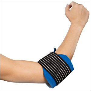 Ice wrap strap around elbow